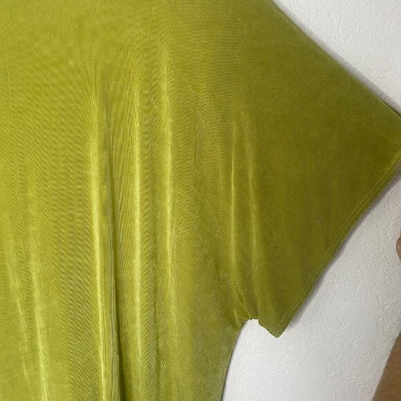 Coldwater Creek 3X Womens Green Short Sleeve Tie-Front Blouse Liquid Knit - Picture 5 of 9